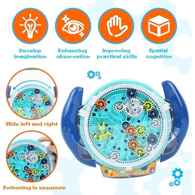 3D MAZE BALL, EDUCATIONAL PUZZLE TOY FOR KIDS ADULTS, GRAVITY MAZE GAME WITH STEEL MARBLES, BRAIN TEASER FOR TEENS AND FAMILY, FUN LEARNING ACTIVITY FOR AGES 4-10 - Image 4